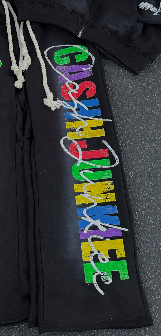 BLACK & RAINBOW PANTS